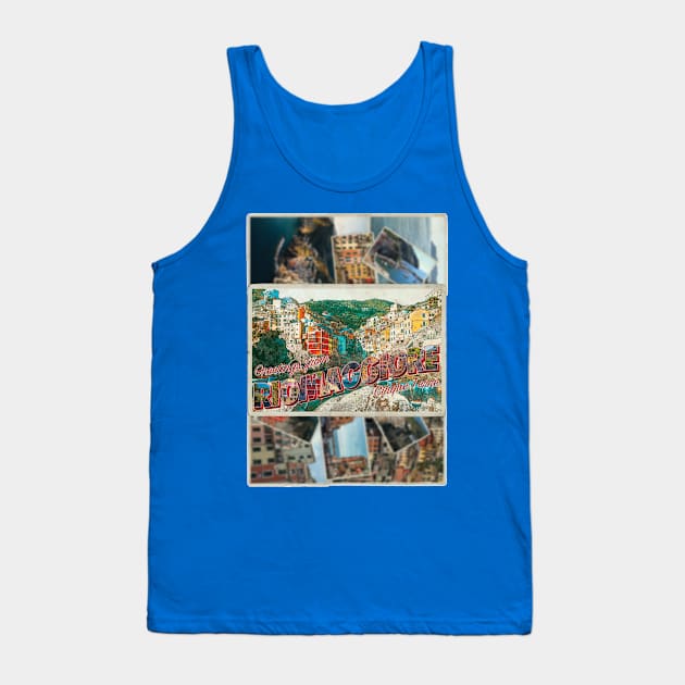 Greetings from Riomaggiore Cinque Terre vintage style retro souvenir Tank Top by DesignerPropo